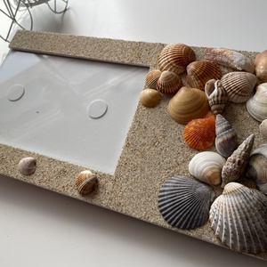 Kézzel készített kagylós képkeret 1., Otthon & Lakás, Dekoráció, Kép & Falikép, Képkeret, Mindenmás, MESKA