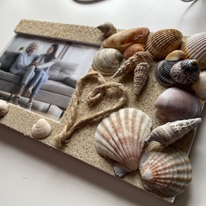 Kézzel készített kagylós képkeret 5., Otthon & Lakás, Dekoráció, Kép & Falikép, Képkeret, Mindenmás, MESKA