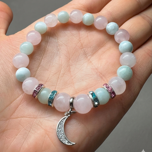 Amazonit / rózsakvarc  - otthon & életmód - dekoráció - spiritualitás - ásványok - Meska.hu