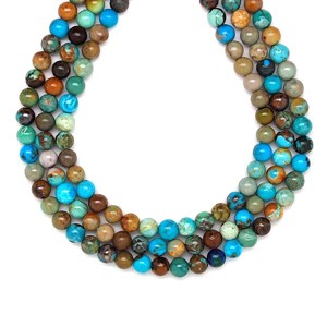 Türkiz golyó 8-9mm  ékszerkészítő alapanyag (füzér), Kellékek & szerszámok, Ásvány alapanyag, Ásványfüzér, , MESKA