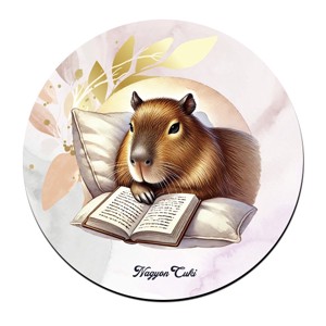 Könyvmoly capybara mintás pohár alátét, Otthon & Életmód, Konyhafelszerelés, tálalás, Tálalás, Tányér- és poháralátét, , MESKA