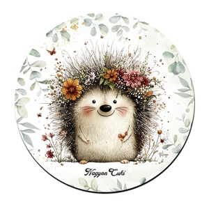 A rét mosolygós cukisága, a süni mintás pohár alátét, , , MESKA