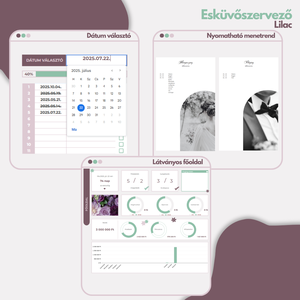 Esküvőszervező Lilac- Google Sheets - művészet - grafika & illusztráció - digitális - Meska.hu