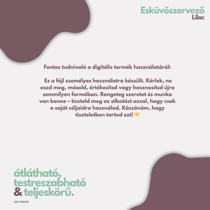 Esküvőszervező Lilac- Google Sheets - művészet - grafika & illusztráció - digitális - Meska.hu