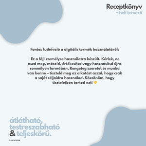 Receptkönyv + heti tervező - Google Sheets - művészet - grafika & illusztráció - digitális - Meska.hu