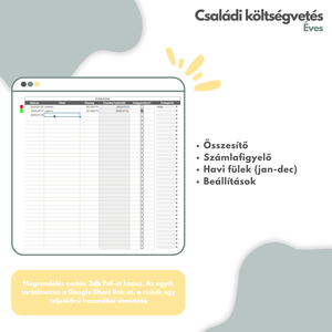 Családi költségvetés - Google Sheets - művészet - grafika & illusztráció - digitális - Meska.hu