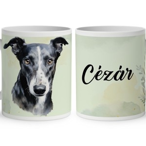 Névvel kérhető - Olasz agár portré mintás bögre, Otthon & Életmód, Konyhafelszerelés, tálalás, Tálalás, Bögre & Csésze, , MESKA