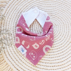 Vízhatlan nyálkendő, pink állat mintás , Ruha & Divat, Babaruha & Gyerekruha, Előke & Nyálkendő, Varrás, MESKA