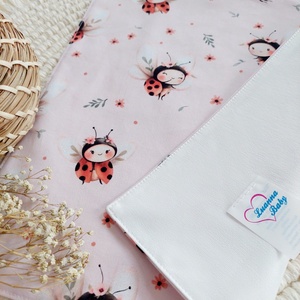 Katica mintás vízhatlan újraszalvéta szendvics csomagolására, LuannaBaby  - táska & tok - uzsonna- & ebéd tartó - szendvics csomagoló - Meska.hu