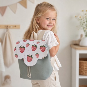 Eper mintás ovis bölcsis hátizsák kislánynak, LuannaBaby - Meska.hu