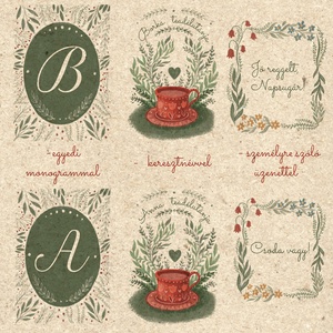 ,,Teadélután személyre szóló 6 db-os illusztrációs kollekció( VILÁGOS háttérrel), babaköszöntő, keresztelő ajándék - baba - mama - babaszoba dekoráció - babaszoba kép - Meska.hu