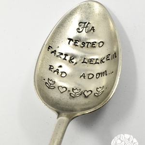 Feliratos alpakka evőkanál - személyre szabható ajándék évfordulóra, esküvőre, szerelmeseknek - Meska.hu