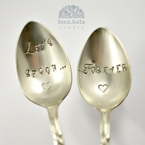 Let's spoon.. forever - páros ajándék , személyre szabható ajándék évfordulóra, esküvőre, szerelmeseknek - Meska.hu