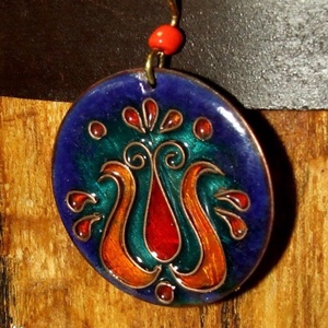 Tulipános tűzzománc medál -  - Meska.hu