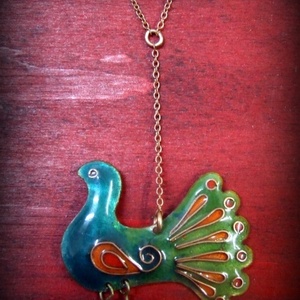 Madárka tűzzománc medál -  - Meska.hu