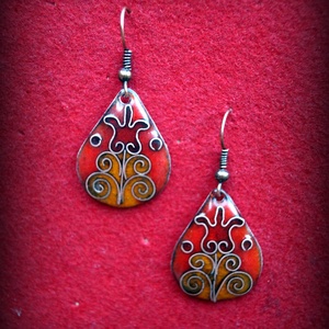 Tulipános csepp fülbevaló Najoge részére -  - Meska.hu