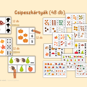 Őszi fejlesztő játékok óvodásoknak (nyomtatható) - játék & sport - készségfejlesztő és logikai játék - oktató játékok - Meska.hu