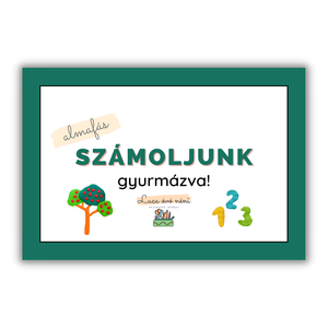 Számoljunk gyurmázva! - almafás (nyomtatható) óvodásoknak, kisiskolásoknak - játék & sport - készségfejlesztő és logikai játék - oktató játékok - Meska.hu