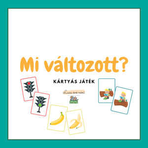 Mi változott? kártyás játék (nyomtatható), Játék & Sport, Készségfejlesztő és Logikai játék, Oktató játékok, Fotó, grafika, rajz, illusztráció, MESKA