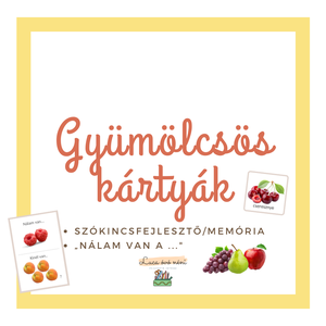 Gyümölcsös  kártyák (nyomtatható), Játék & Sport, Készségfejlesztő és Logikai játék, Oktató játékok, Fotó, grafika, rajz, illusztráció, MESKA