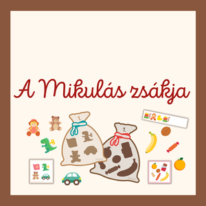A Mikulás zsákja (nyomtatható fejlesztő játék óvodásoknak) - játék & sport - készségfejlesztő és logikai játék - oktató játékok - Meska.hu