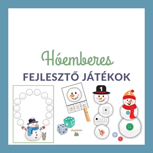 Hóemberes fejlesztő játékok - társasjáték, számolós, csipeszkártyák (nyomtatható) - Meska.hu