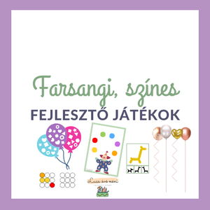 Farsangi, színes fejlesztő játékok, feladatlapok  (40+ oldal nyomtatható PDF), Játék & Sport, Készségfejlesztő és Logikai játék, Oktató játékok, Fotó, grafika, rajz, illusztráció, MESKA