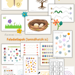 Tavaszi fejlesztő játékok óvodásoknak (nyomtatható) - játék & sport - készségfejlesztő és logikai játék - oktató játékok - Meska.hu