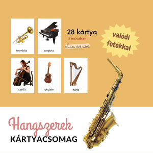 Hangszerek kártyacsomag (nyomtatható PDF) - Meska.hu