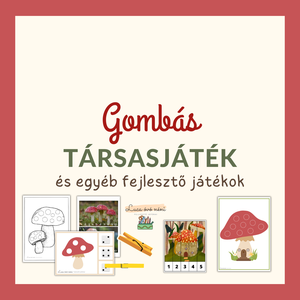 Gombás fejlesztő játékcsomag társasjátékkal (nyomtatható), Játék & Sport, Készségfejlesztő és Logikai játék, Oktató játékok, Fotó, grafika, rajz, illusztráció, MESKA