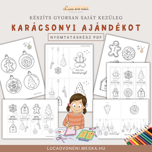 Karácsonyi alkotós csomag (nyomtatható PDF) - Meska.hu