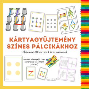 Fejlesztő játék színes pálcikákkal (nyomtatható) - Meska.hu