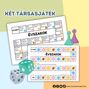Évszakok  képválogató és társasjátékok - játék & sport - készségfejlesztő és logikai játék - oktató játékok - Meska.hu