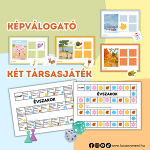 Évszakok  képválogató és társasjátékok - játék & sport - készségfejlesztő és logikai játék - oktató játékok - Meska.hu