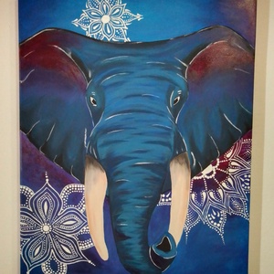 Festmény : Indiai elefánt, Művészet, Festmény, Akril, Festészet, Meska