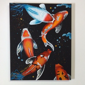 Festmény : Koi pontyok - Meska.hu