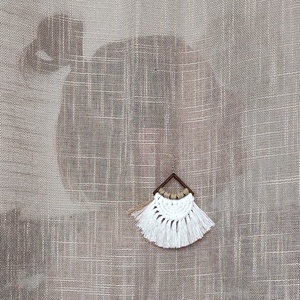 earringed - fehér-barna mix makramé fülbevaló - Meska.hu