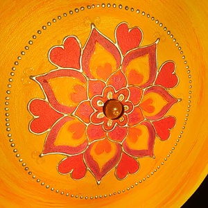 Szerelem mandala - Világítós dekorációs kép - otthon & életmód - dekoráció - fali és függő dekoráció - falra akasztható dekor - Meska.hu