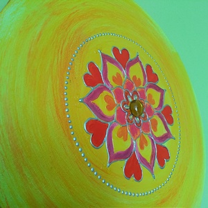 Szerelem mandala - Világítós dekorációs kép - otthon & életmód - dekoráció - fali és függő dekoráció - falra akasztható dekor - Meska.hu