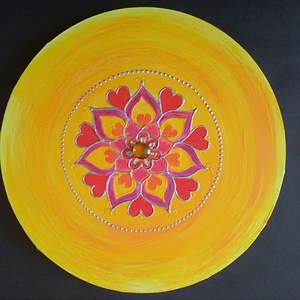 Szerelem mandala - Világítós dekorációs kép - otthon & életmód - dekoráció - fali és függő dekoráció - falra akasztható dekor - Meska.hu