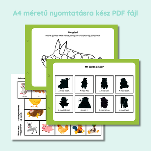 Állati hangutánzók logopédiai csendeskönyv I. - játék & sport - készségfejlesztő és logikai játék - oktató játékok - Meska.hu