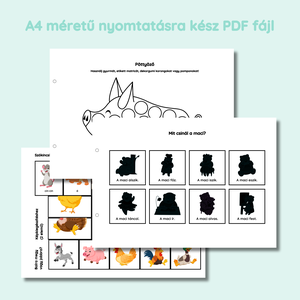 Állati hangutánzók logopédiai csendeskönyv I. (nyomtatóbarát) - játék & sport - készségfejlesztő és logikai játék - oktató játékok - Meska.hu