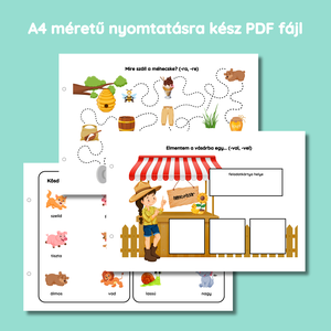 Állati hangutánzók logopédiai csendeskönyv II. (nyomtatóbarát) - játék & sport - készségfejlesztő és logikai játék - oktató játékok - Meska.hu
