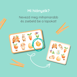 Mi hiányzik? - Húsvéti forgatag - játék & sport - készségfejlesztő és logikai játék - oktató játékok - Meska.hu