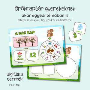 Öröknaptár gyerekeknek, Játék & Sport, Ovis felszerelés, Egyéb ovis kiegészítő, Fotó, grafika, rajz, illusztráció, MESKA