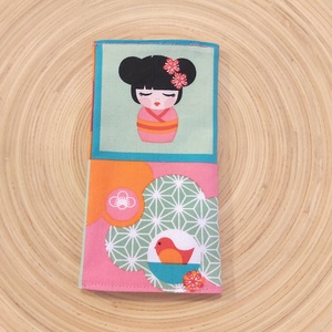 Kokeshi mintás papírzsebkendő tartó, Táska & Tok, Pénztárca & Más tok, Zsebkendőtartó tok, Varrás, MESKA