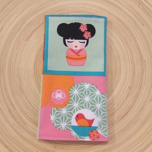 Kokeshi mintás papírzsebkendő tartó, Táska & Tok, Pénztárca & Más tok, Zsebkendőtartó tok, Varrás, MESKA