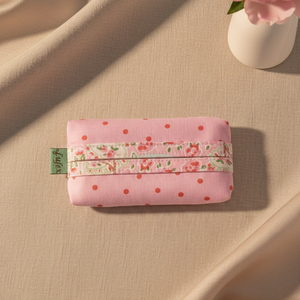 Rózsaszín mintás papírzsebkendő tartó - táska & tok - pénztárca & más tok - zsebkendőtartó tok - Meska.hu