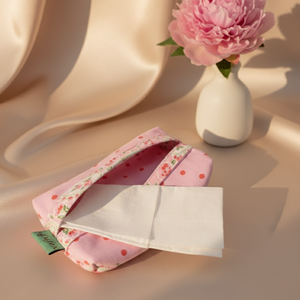 Rózsaszín mintás papírzsebkendő tartó - táska & tok - pénztárca & más tok - zsebkendőtartó tok - Meska.hu