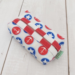 Tengerész mintás papírzsebkendő tartó, Táska & Tok, Pénztárca & Más tok, Zsebkendőtartó tok, Varrás, MESKA